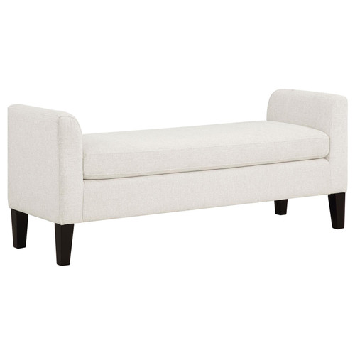 Rex Fabric Upholstered Accent Bench with Armrests Vanilla / CS-910260