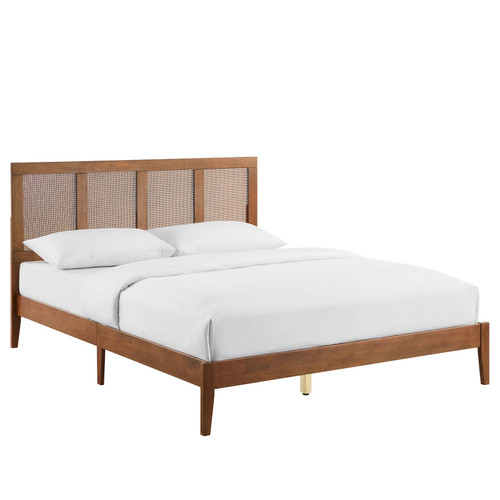 Sirocco Rattan and Wood Queen Platform Bed / MOD-7154