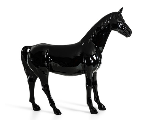 Modrest Black Full Size Horse Sculpture / VGTHSV-001-BLK