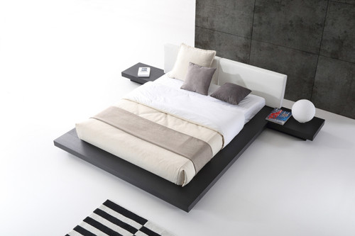 Queen Modrest Opal Modern Wenge & White Platform Bed / VGVCBD855-WGEWHT-Q