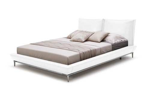 Eastern King Modrest Loft Modern White Eco-Leather Bed / VGKKB-207-WHT-EK