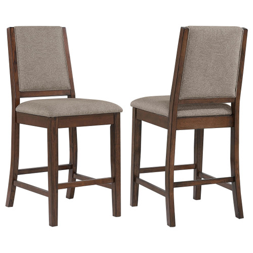 Patterson Upholstered Counter Chair Mango Oak (Set of 2) / CS-108889