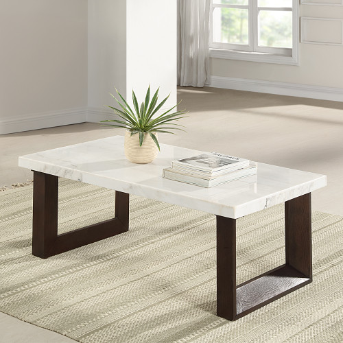 Edwyn Coffee Table w/Marble Top / LV03205