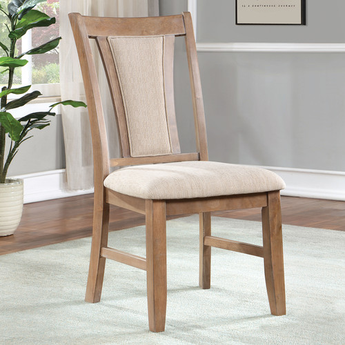 UPMINSTER Side Chair (2/CTN), Natural Tone/Beige / CM3984NT-SC-2PK