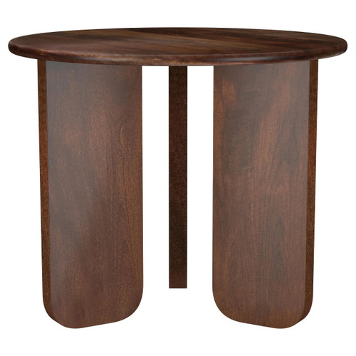Dale Round Solid Mango Wood Side End Table Brown / CS-721997