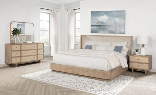 Kailani 4-piece Queen Bedroom Set Beige Oak / CS-225041Q-S4