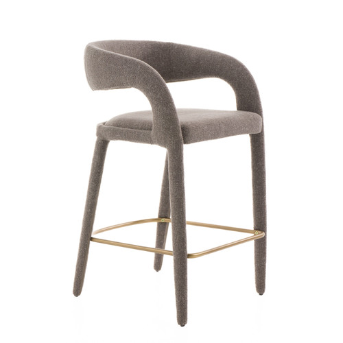 Modrest Faerron - Modern Grey Fabric Counter Chair / VGEU-MC-7182BC-DGRY