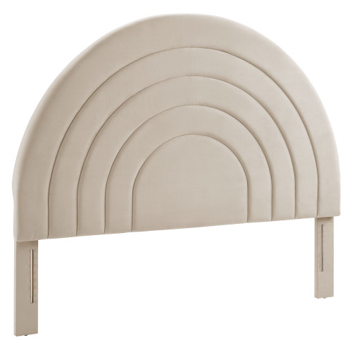 Solana Arched Performance Velvet Queen Headboard / MOD-7171