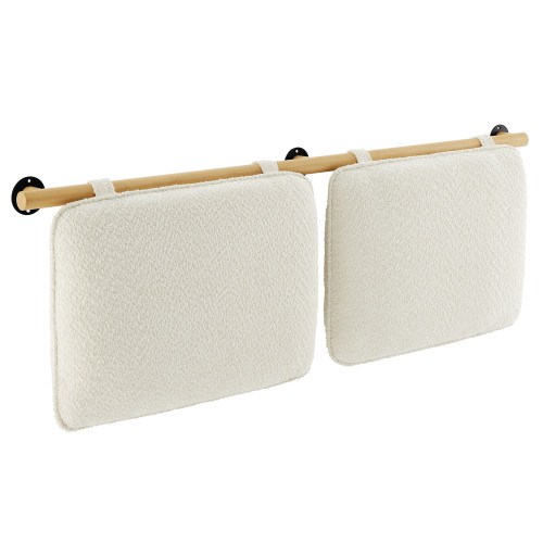 Anela Wall-Mounted Chenille Upholstered Queen Headboard / MOD-7212