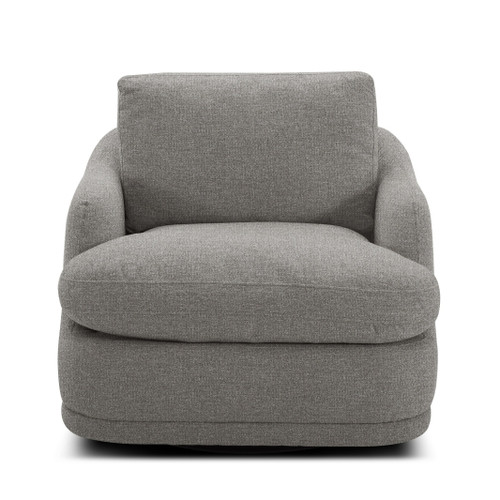 Divani Casa Chantry - Modern Grey Sand Fabric Swivel Accent Chair / VGKK-KF.8592-CHR-SAND
