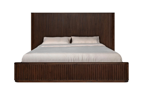 Eastern King Modrest Fields - Modern Walnut Acacia Bed / VGWD-VGD3-BED-WAL-EK