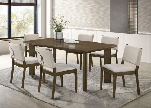 Ottowa 7-piece Rectangular Wood Dining Room Table Set Brown / CS-193661-S7