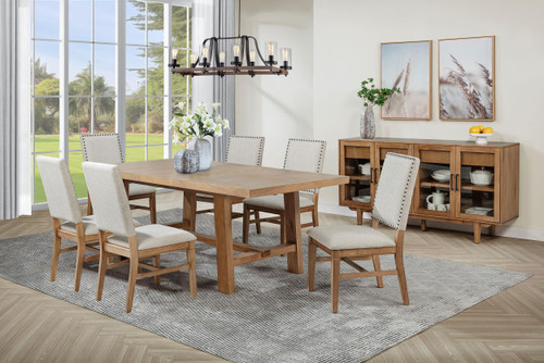 Middleton 7-piece Extension Leaf Dining Set Brown and Beige / CS-108540-S7