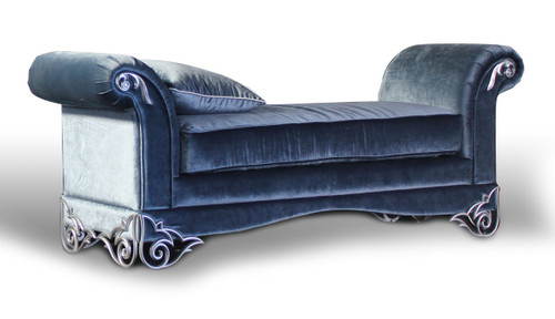 Rita Transitional Velour Fabric Bench / VGDVLS112