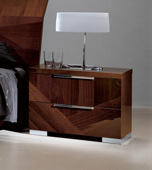 Capri - Lacquer Italian Modern Nightstand / VGALFCAPRI-WAL-NS