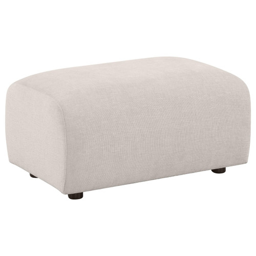 Burnett Chenille Upholstered Ottoman Ivory / CS-504958