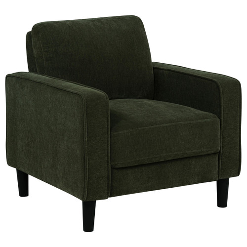 Ruth Fabric Upholstered Track Arm Accent Chair Matcha Green / CS-511216