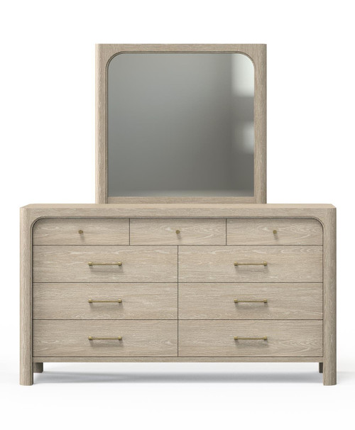 Solano 9-drawer Bedroom Dresser with Mirror Weathered Mango / CS-222523M