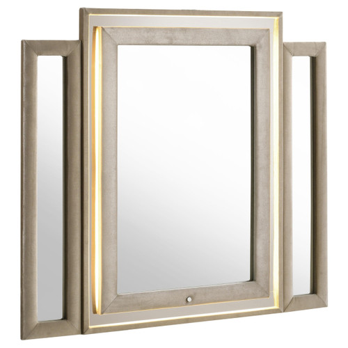 Lorient LED Dresser Mirror Ivory and Camel / CS-222664
