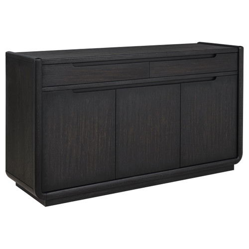 Leandro 2-drawer Dining Sideboard Server Burnished Black / CS-115395