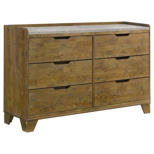 Henderson 6-drawer Bedroom Dresser Cabinet Medium Oak / CS-222973