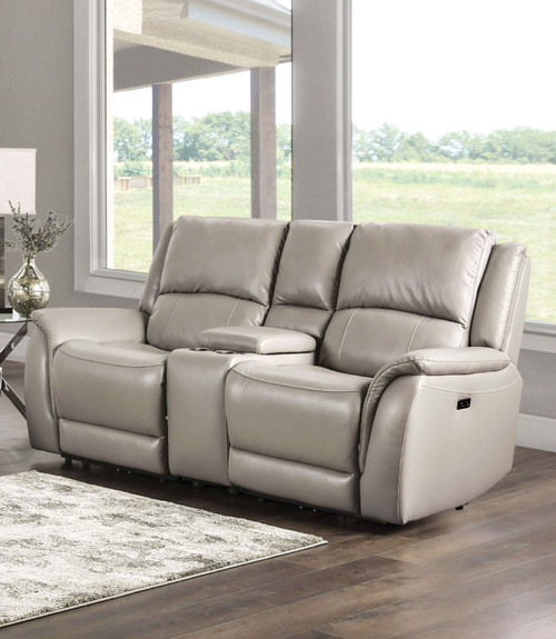 GORGIUS Power Loveseat, Light Gray / CM9910ST-LV-PM-PK
