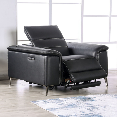 ASCONA Power Recliner, Black / CM9927BK-CH-PM