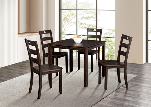 LUBBOCK 5 Pc. Dining Table Set, Espresso / FM3419EX-T-5PK