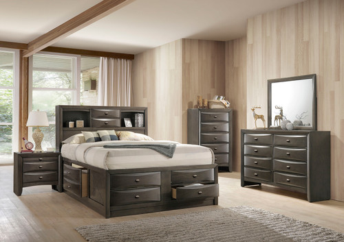 ZOSIMO 5 Pc. Queen Bedroom Set w/ Chest / FM7210GY-Q-5PC-CHEST