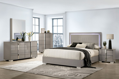 SINISTRA 4 Pc. Queen Bedroom Set / FM7211BG-Q-4PC