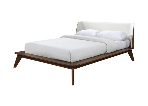 LENZBURG Queen Bed, Walnut/Beige / FM7223WN-Q-BED