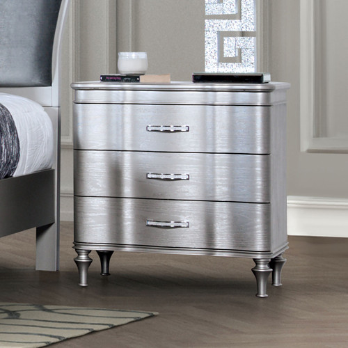 ELEANORA Nightstand, Silver / FM7416SV-N