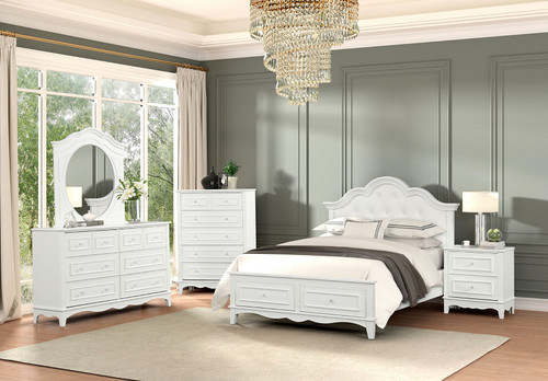 NAUCALPAN 5 Pc. Twin Bedroom Set w/ 2NS / FM7456WH-T-5PC-2NS