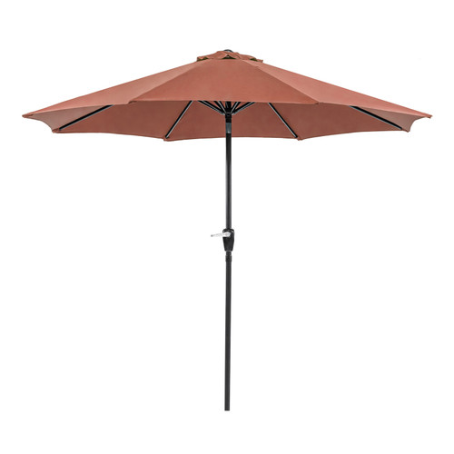 SOLI 9' Outdoor Umbrella, Red + Base / LA-A009RD+BASE