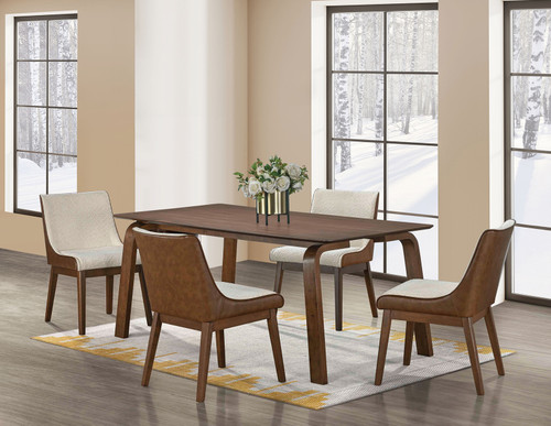 VIKEN Dining Table, Walnut / FM3213WN-T-TABLE
