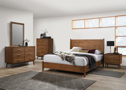 TROMSO Queen Bed, Walnut / FM7220WN-Q-BED