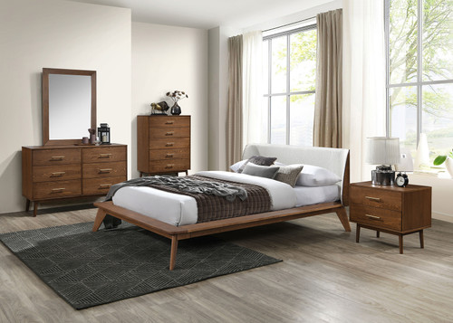 LENZBURG Full Bed, Walnut/Beige / FM7223WN-F-BED