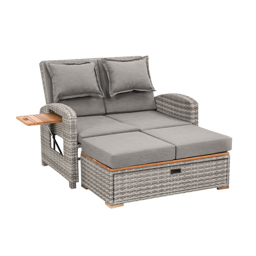 BAHIA TOBAGO Reclining Chaise Lounge, Gray / GM-1009GY