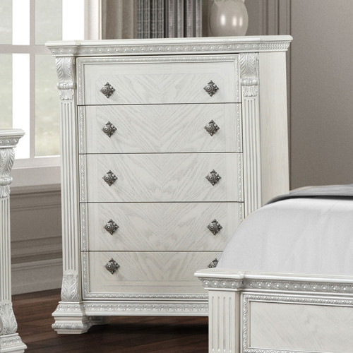 PROMENADE Chest, Wire Brushed White / FM70001WH-C