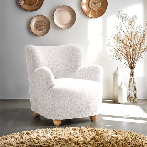 Acaso Accent Chair, White / FM-AC8017WH
