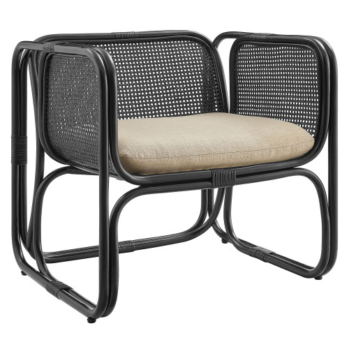 Ellis Natural Rattan Accent Armchair / EEI-7365
