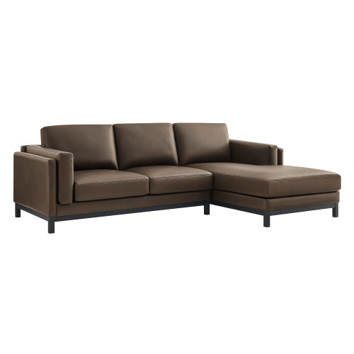 Roscoe Right-Facing Vegan Leather Sectional Sofa with Chaise / EEI-7377