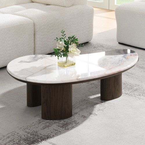 Hanale Coffee Table w/Natural Marble / LV04575