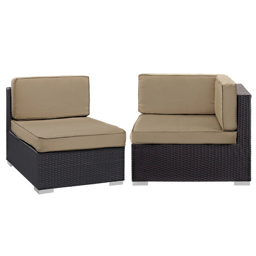 Gather Corner and Middle Outdoor Patio Sectional Set by Modway / EEI-1689