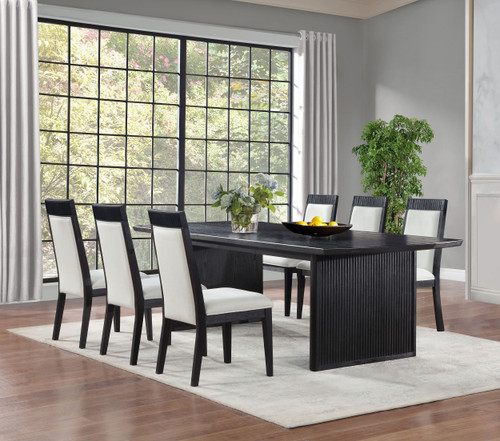 Brookmead 7-piece Extension Leaf Dining Table Set Black / CS-108231-S7A