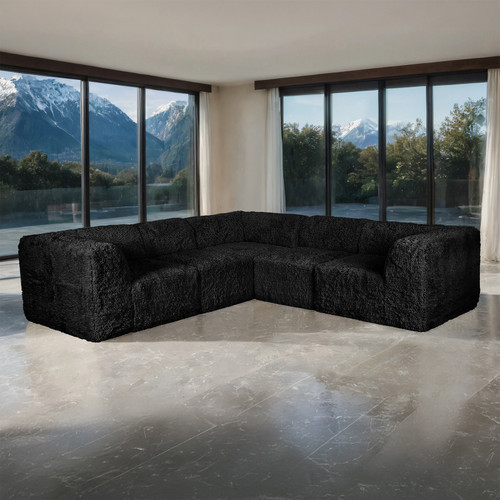 Nappi L-Sectional C, Black / FM62102BK-SECT-C
