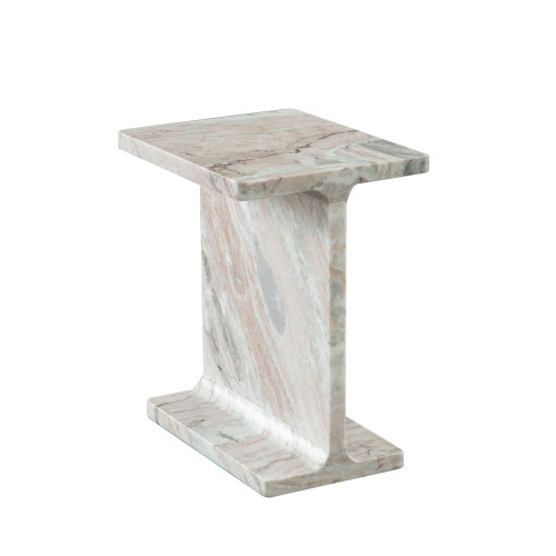 Iris I-Beam Accent Table in Genuine Natural Marble / IRISATNA