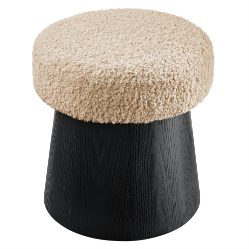 Ketra Round Faux Shearling Ottoman Footstool by Modway / EEI-7493