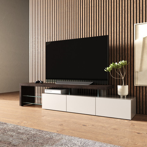 Loreta Modern Smoked Oak TV Stand / VGHB-377F-SOAK