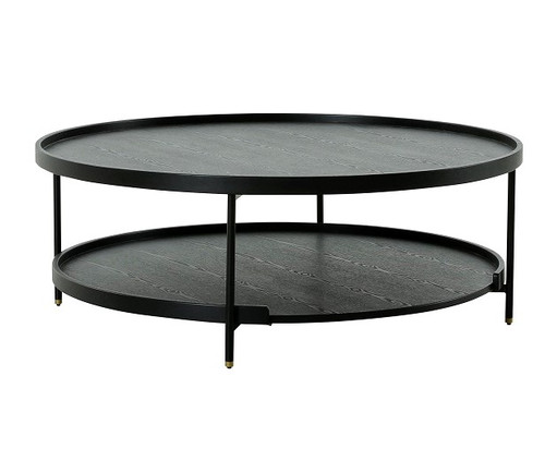 Mitchell - Black Iron Round Coffee Table / VGOD-LZ-267C-BLK
